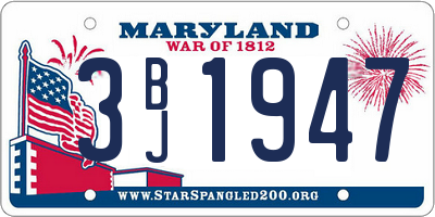 MD license plate 3BJ1947