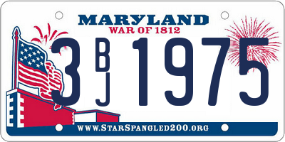 MD license plate 3BJ1975