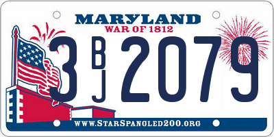 MD license plate 3BJ2079