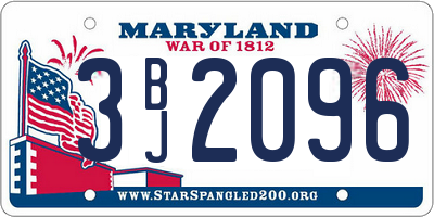 MD license plate 3BJ2096
