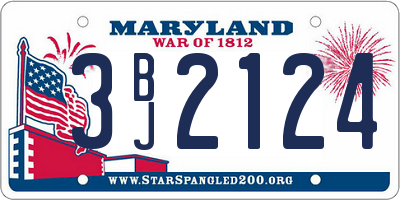 MD license plate 3BJ2124