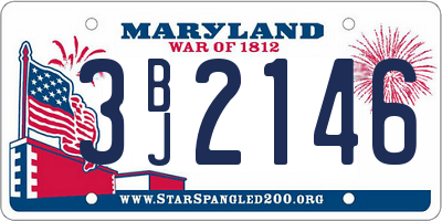 MD license plate 3BJ2146