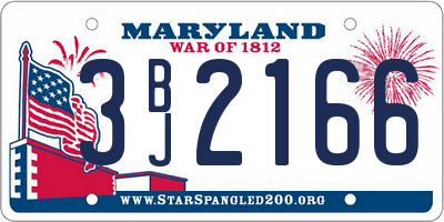 MD license plate 3BJ2166