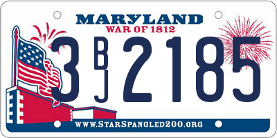 MD license plate 3BJ2185
