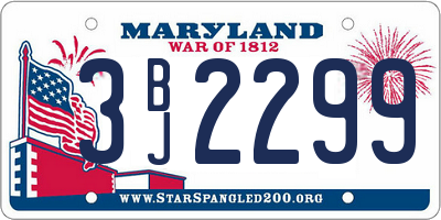 MD license plate 3BJ2299