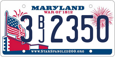MD license plate 3BJ2350