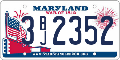 MD license plate 3BJ2352