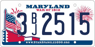 MD license plate 3BJ2515
