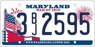 MD license plate 3BJ2595