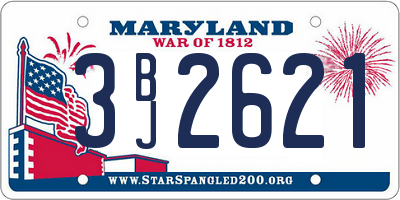 MD license plate 3BJ2621