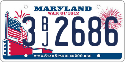 MD license plate 3BJ2686