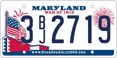 MD license plate 3BJ2719