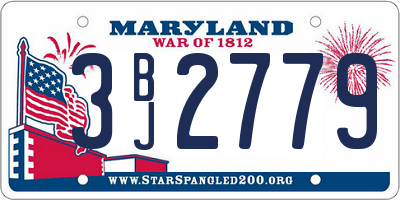 MD license plate 3BJ2779
