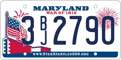 MD license plate 3BJ2790