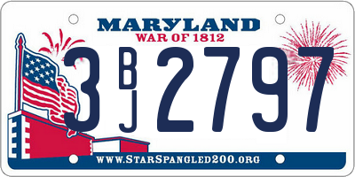 MD license plate 3BJ2797