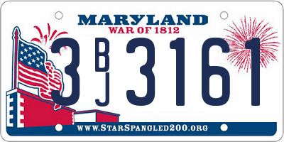 MD license plate 3BJ3161