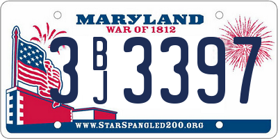 MD license plate 3BJ3397