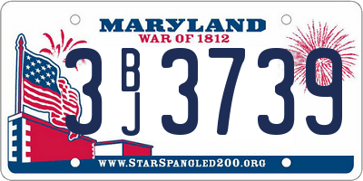 MD license plate 3BJ3739