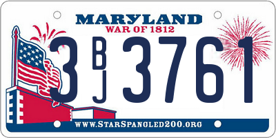 MD license plate 3BJ3761