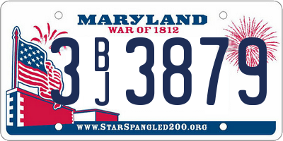 MD license plate 3BJ3879