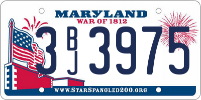 MD license plate 3BJ3975