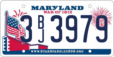MD license plate 3BJ3979