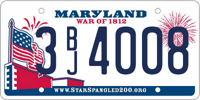 MD license plate 3BJ4008