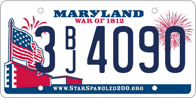 MD license plate 3BJ4090