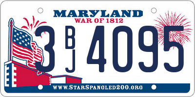 MD license plate 3BJ4095