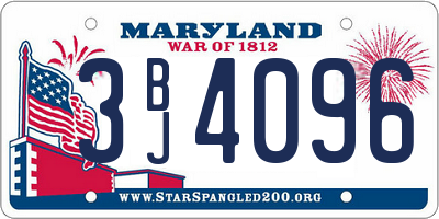 MD license plate 3BJ4096
