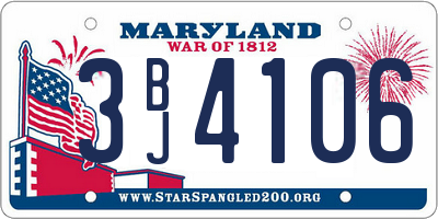 MD license plate 3BJ4106