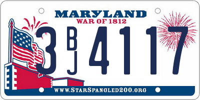 MD license plate 3BJ4117