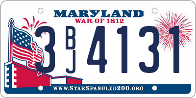 MD license plate 3BJ4131