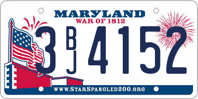 MD license plate 3BJ4152