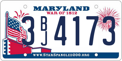 MD license plate 3BJ4173