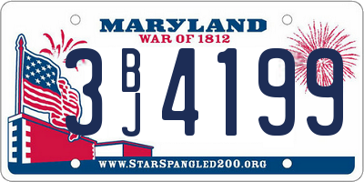 MD license plate 3BJ4199