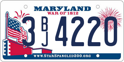 MD license plate 3BJ4220