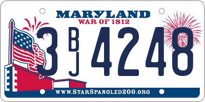 MD license plate 3BJ4248