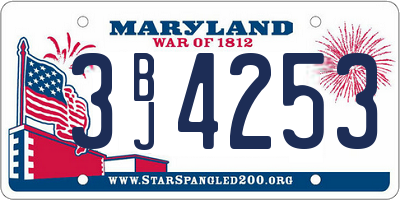 MD license plate 3BJ4253