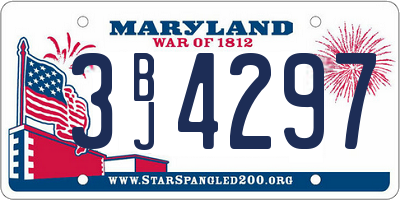 MD license plate 3BJ4297