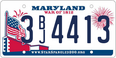 MD license plate 3BJ4413