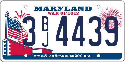 MD license plate 3BJ4439