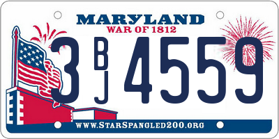 MD license plate 3BJ4559