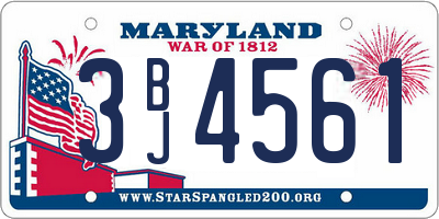 MD license plate 3BJ4561