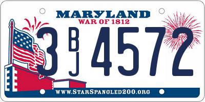 MD license plate 3BJ4572