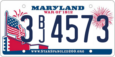 MD license plate 3BJ4573