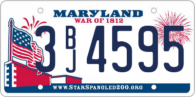 MD license plate 3BJ4595