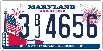 MD license plate 3BJ4656