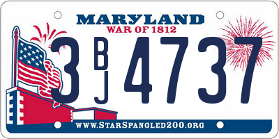MD license plate 3BJ4737