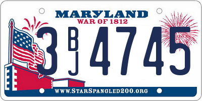 MD license plate 3BJ4745